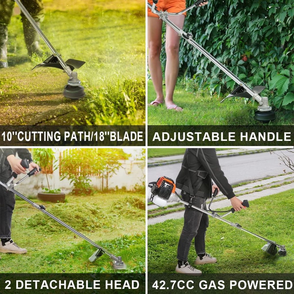 2-in-1 Gas Powered 18 Inch Straight Shaft String Trimmer H62017