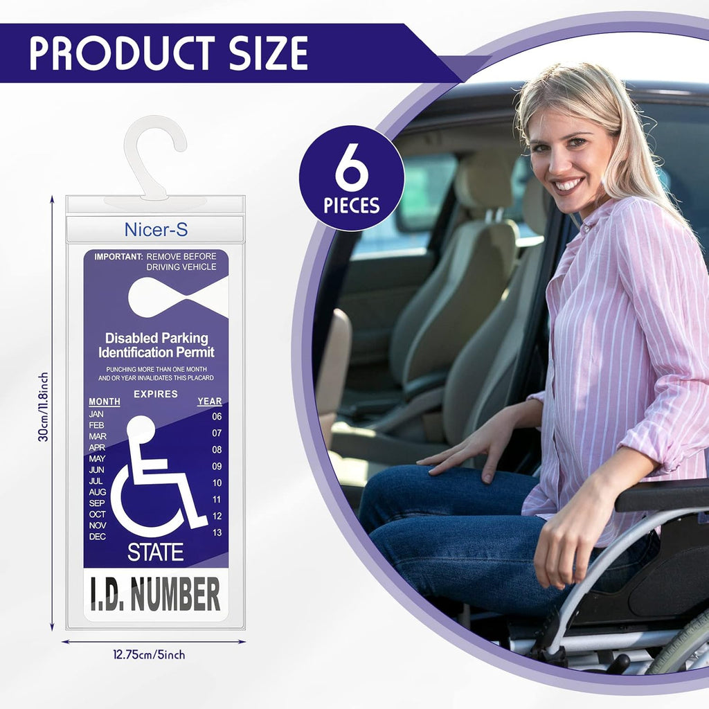 Transparent PVC Handicap Parking Placard Holder 11.8 x 5 Inch 6 Pieces Y8044