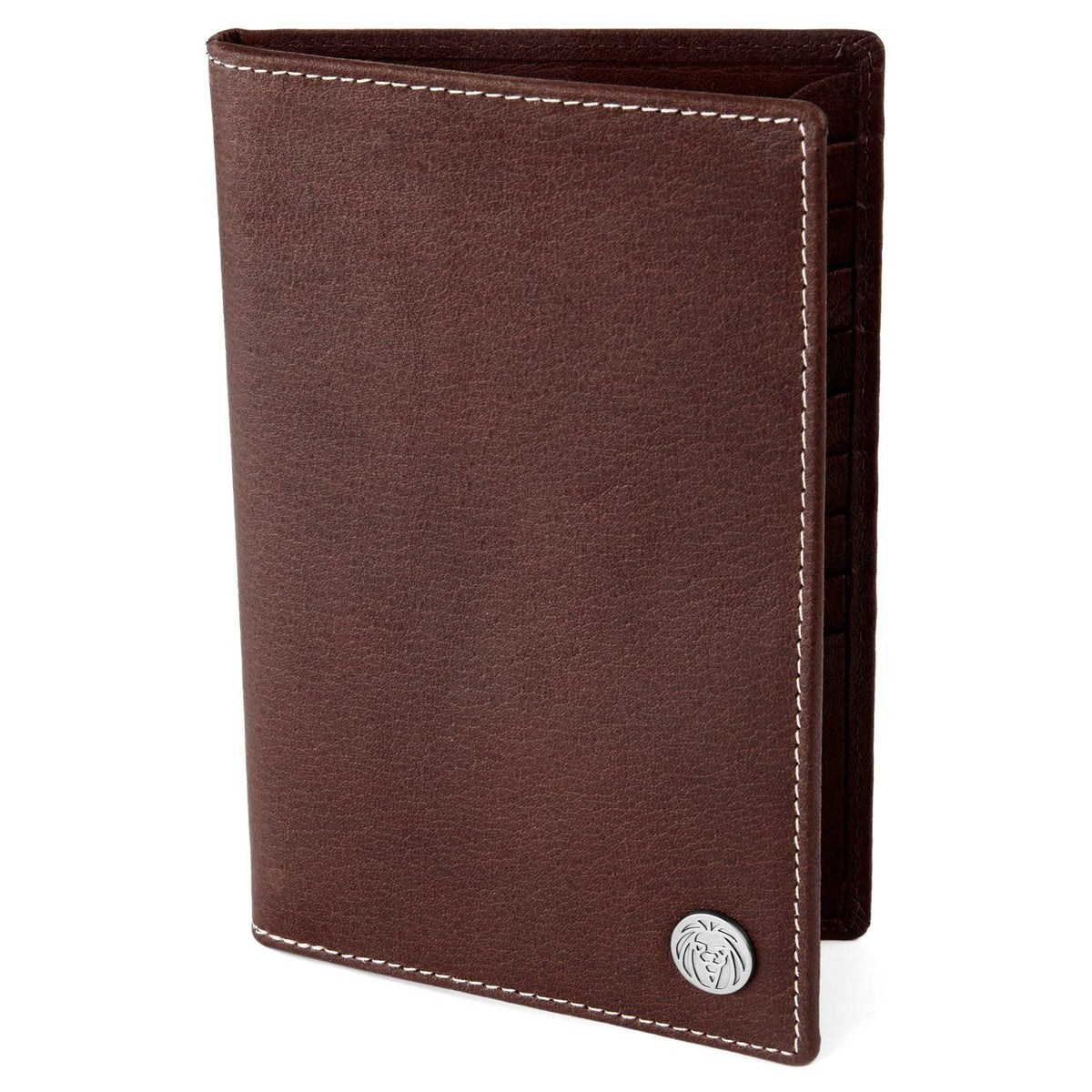 Brown Large Leather Card Travel Wallet D93947