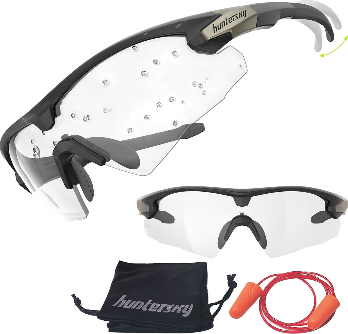 Tactical Shooting Glasses Ballistic Impact Protection Pack of 2 H608