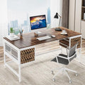 Home Office Desk with Drawers 63" Computer Desk W49892