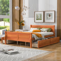 Queen Size Wood Platform Bed Frame with 4 Storage Drawers F909