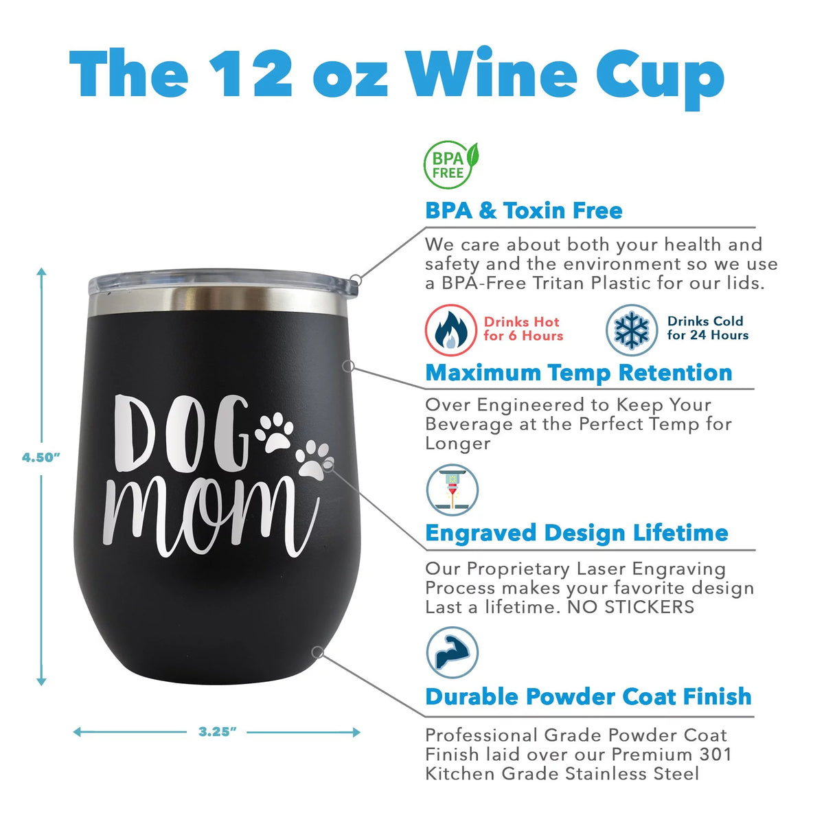 12 oz Engraved Red Wine Cup T281299