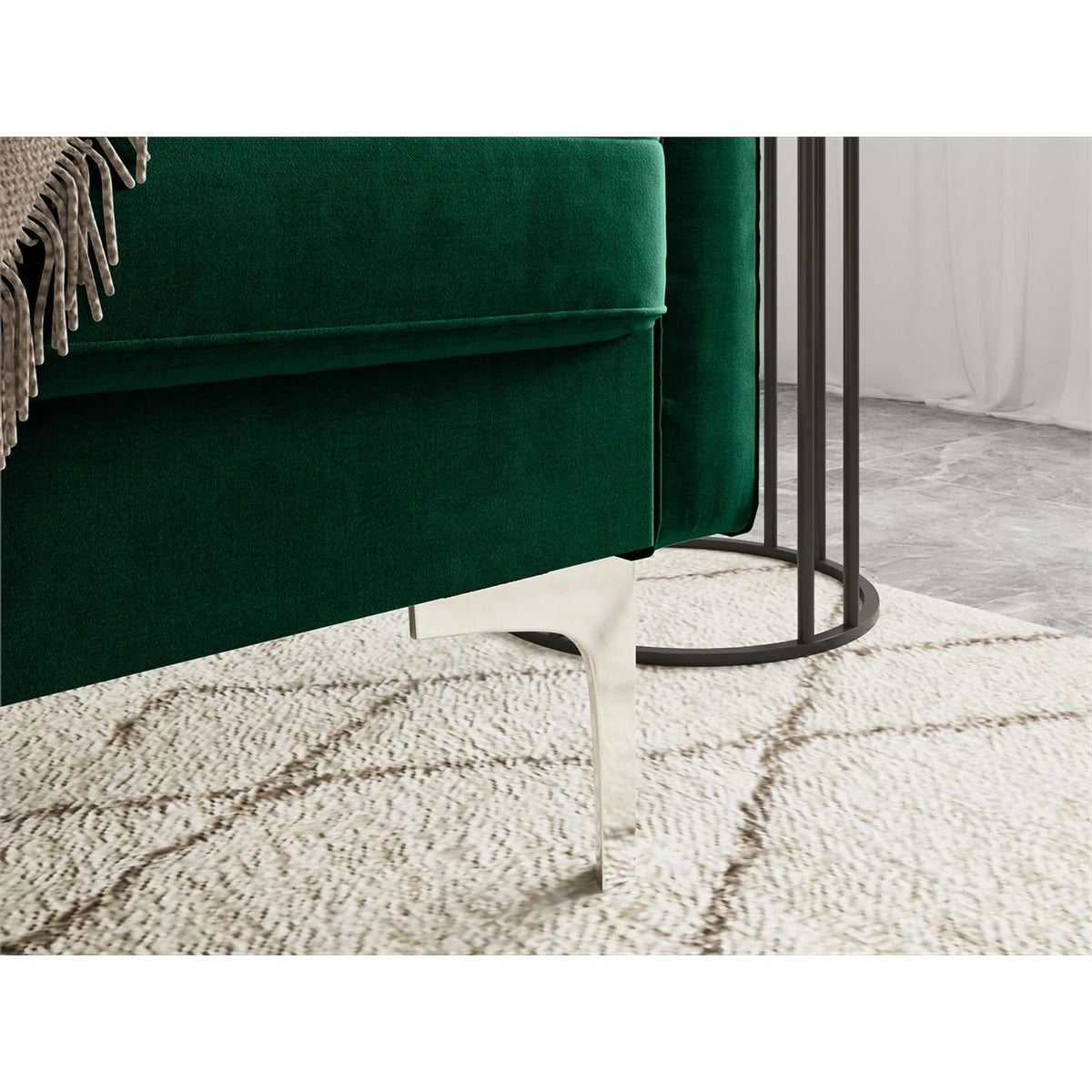 Green Velvet Loveseat A1400