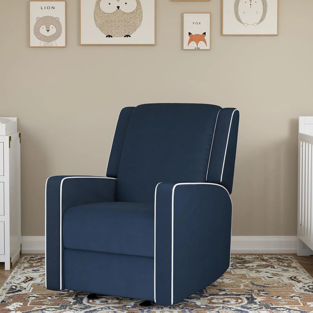Beige Linen Nursery Rocker Recliner Q662