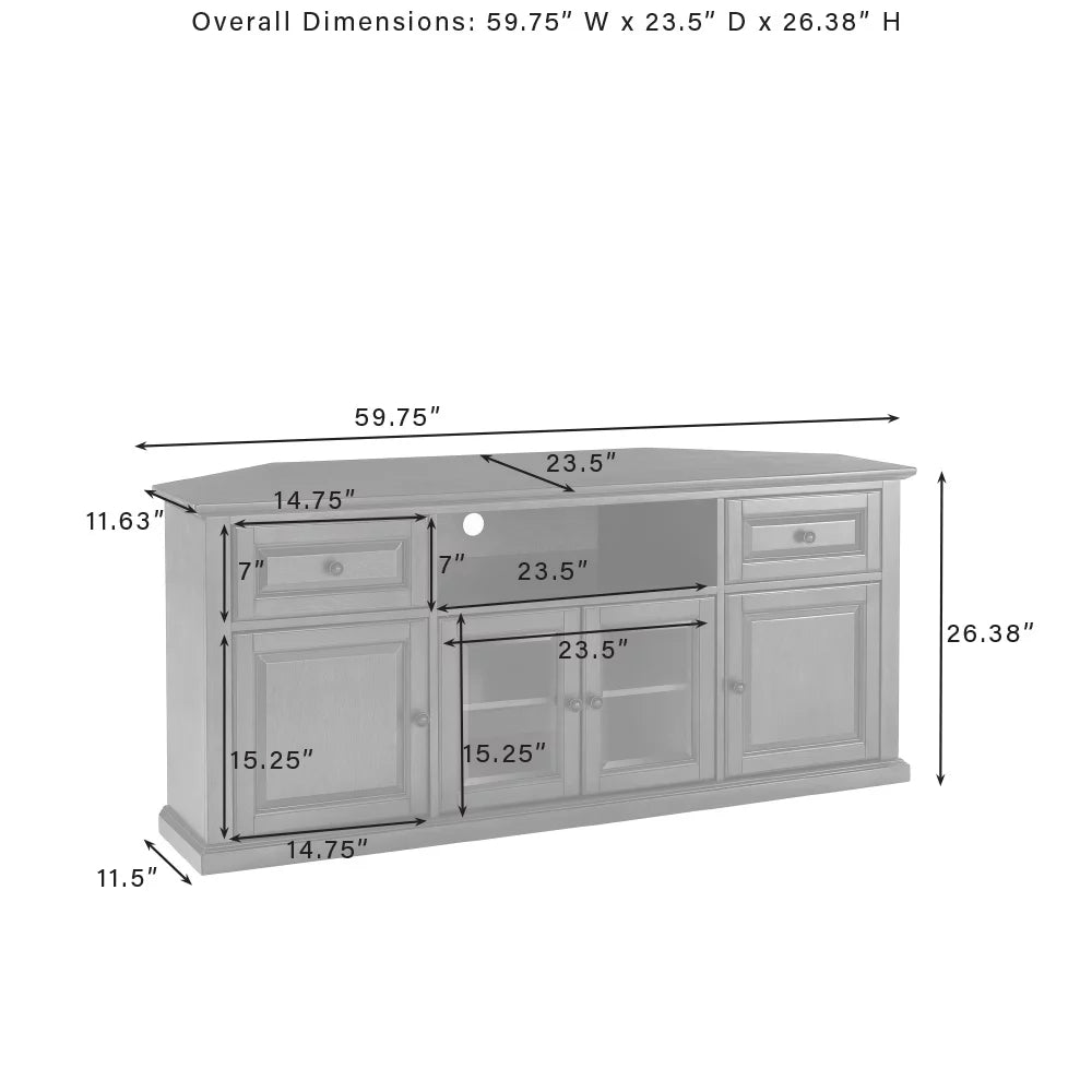 Gray Wood TV Stand P369