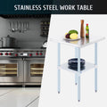 Stainless Steel Prep Table with Adjustable Shelf 24x24 Inch H8053