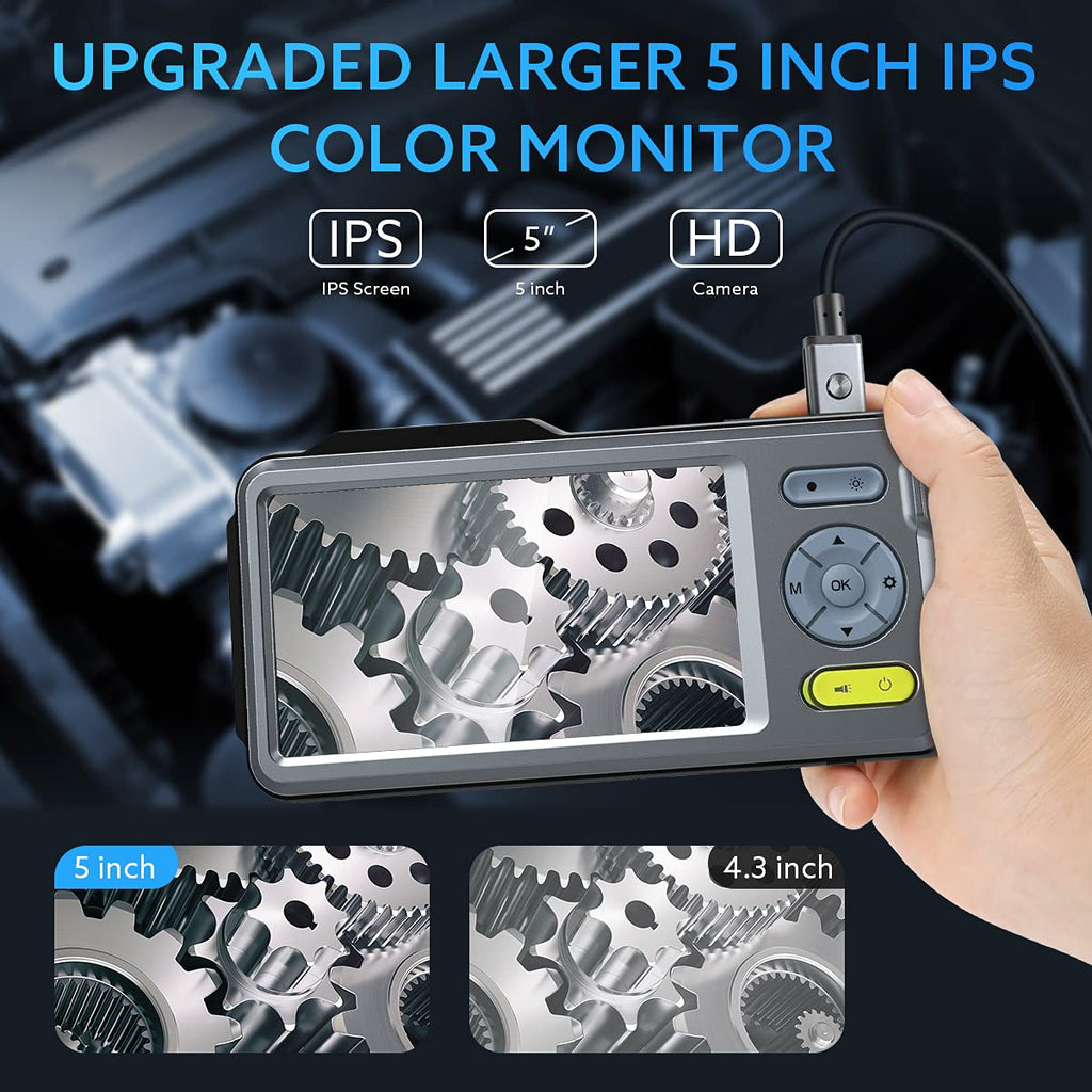 1080P Dual-Lens Borescope with 5 IPS Screen R5498