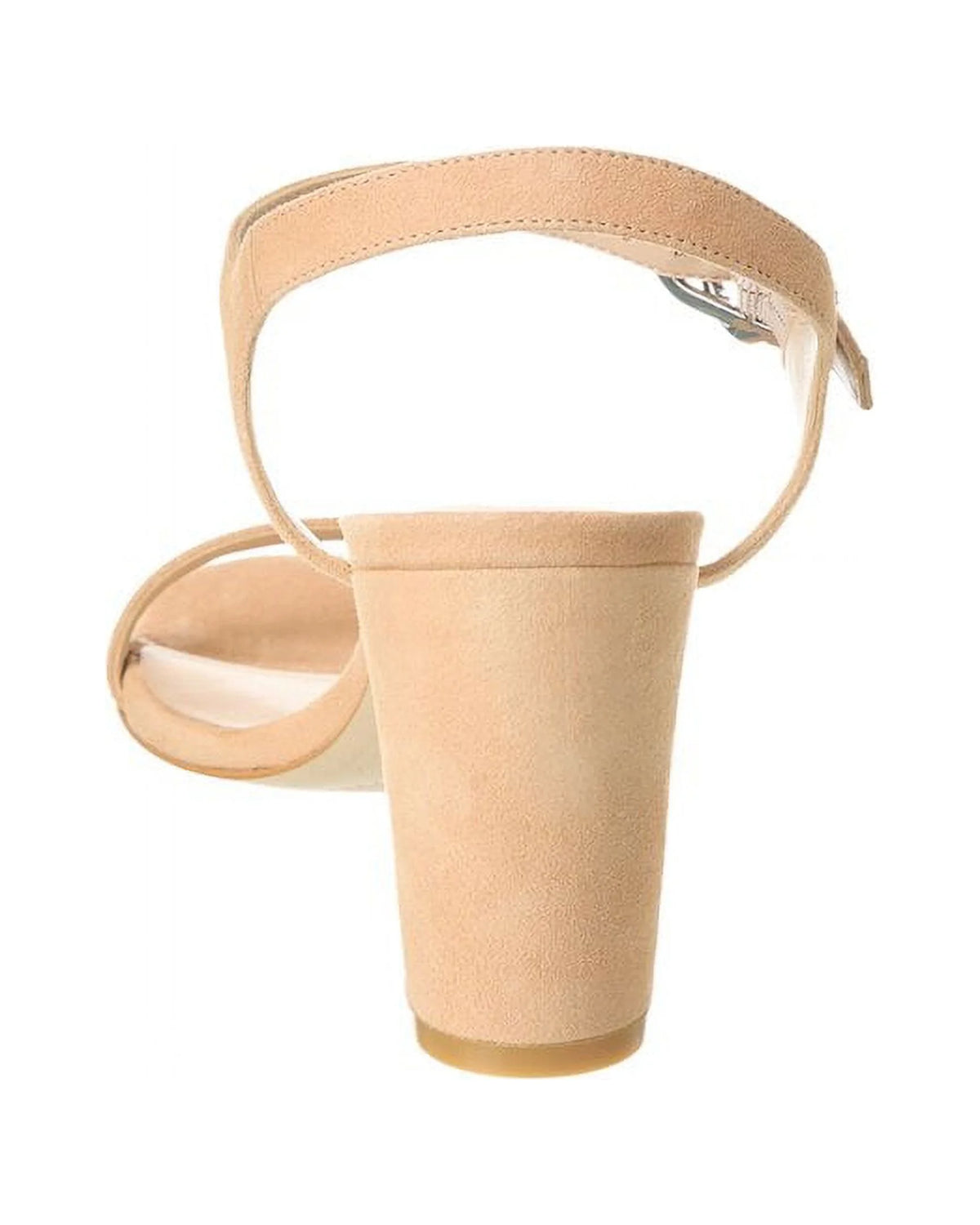 Beige Suede Block Sandal W2082