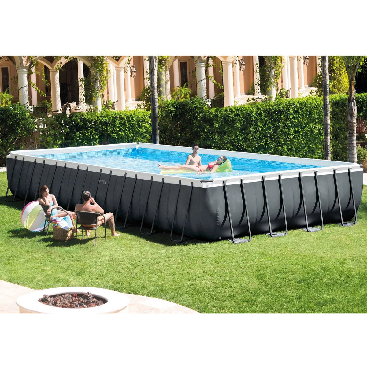 32ft x 16ft x 52in Rectangular Swimming Pool and Maintenance Kit N48063
