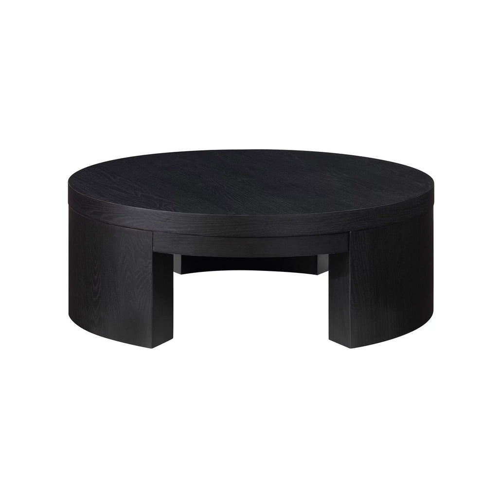 Round Black Coffee Table H476