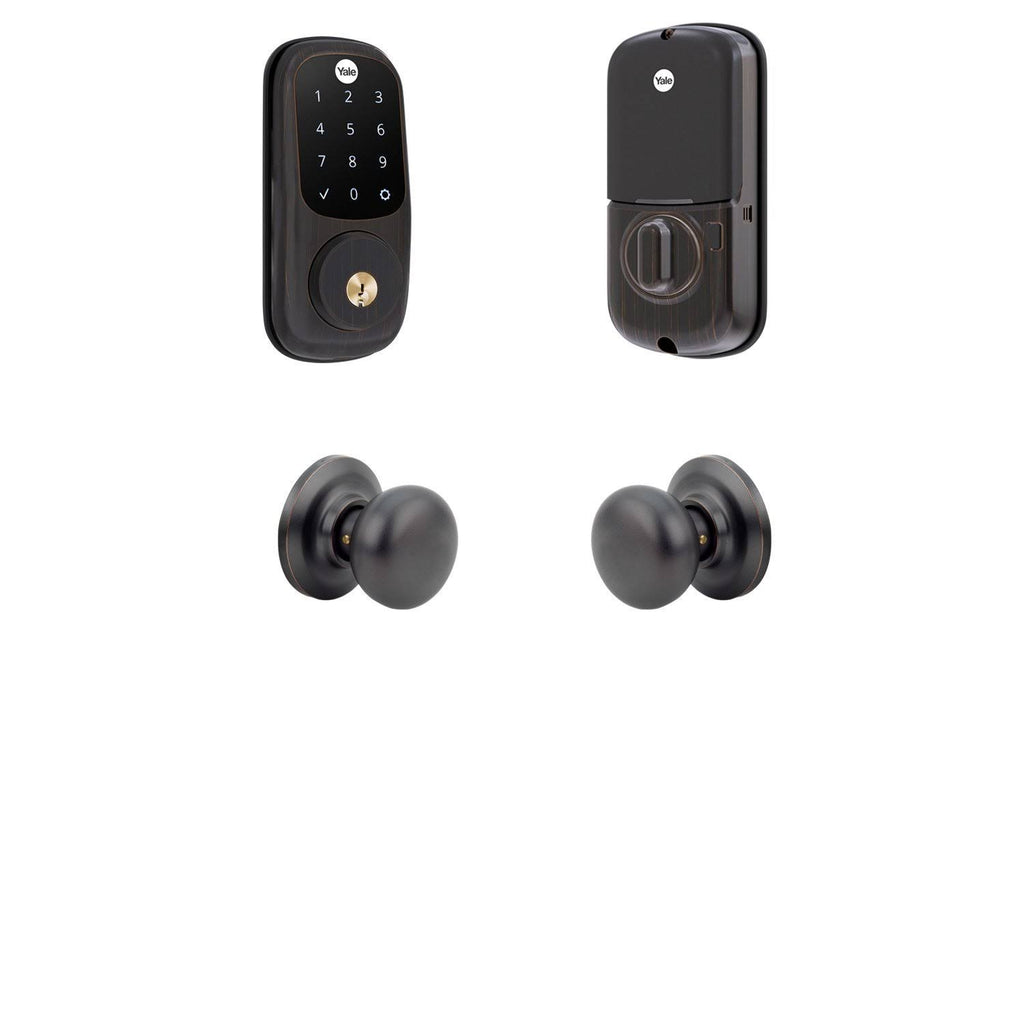 Black Touchscreen Deadbolt with Knob X83822
