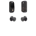 Black Touchscreen Deadbolt with Knob X83822