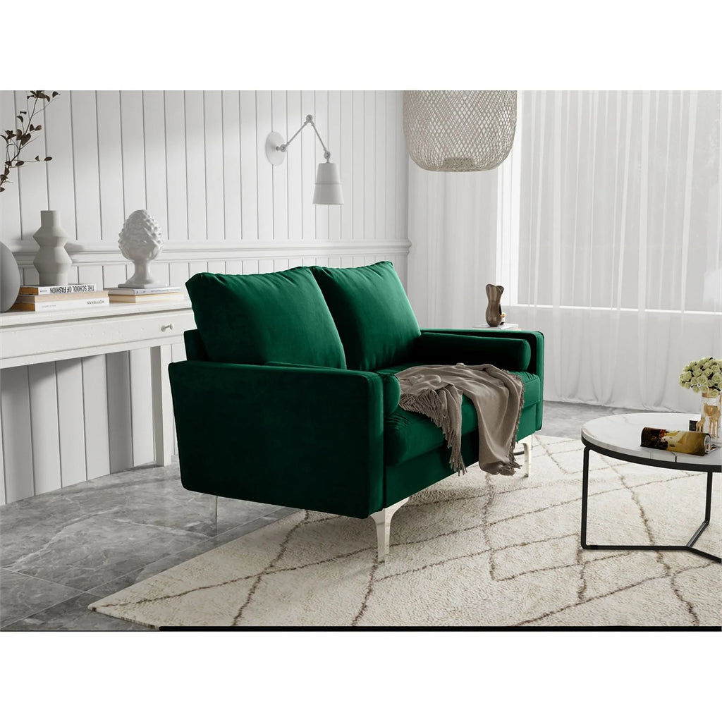 Green Velvet Loveseat A1400