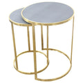 Faux Shagreen Nesting Tables 2 Piece Set K256871