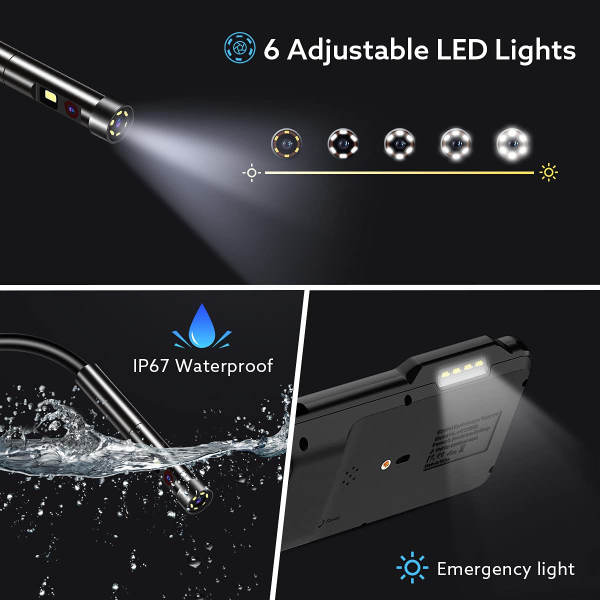 1080P Dual-Lens Borescope with 5 IPS Screen R5498
