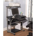 Black Desk with Hutch P17191