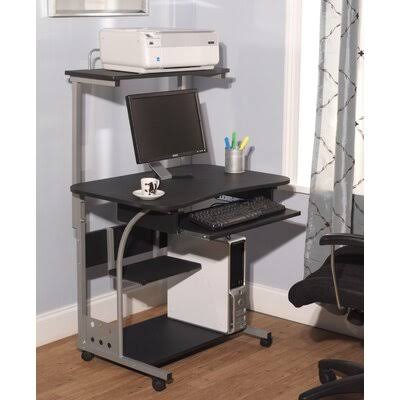 Black Desk with Hutch P17191