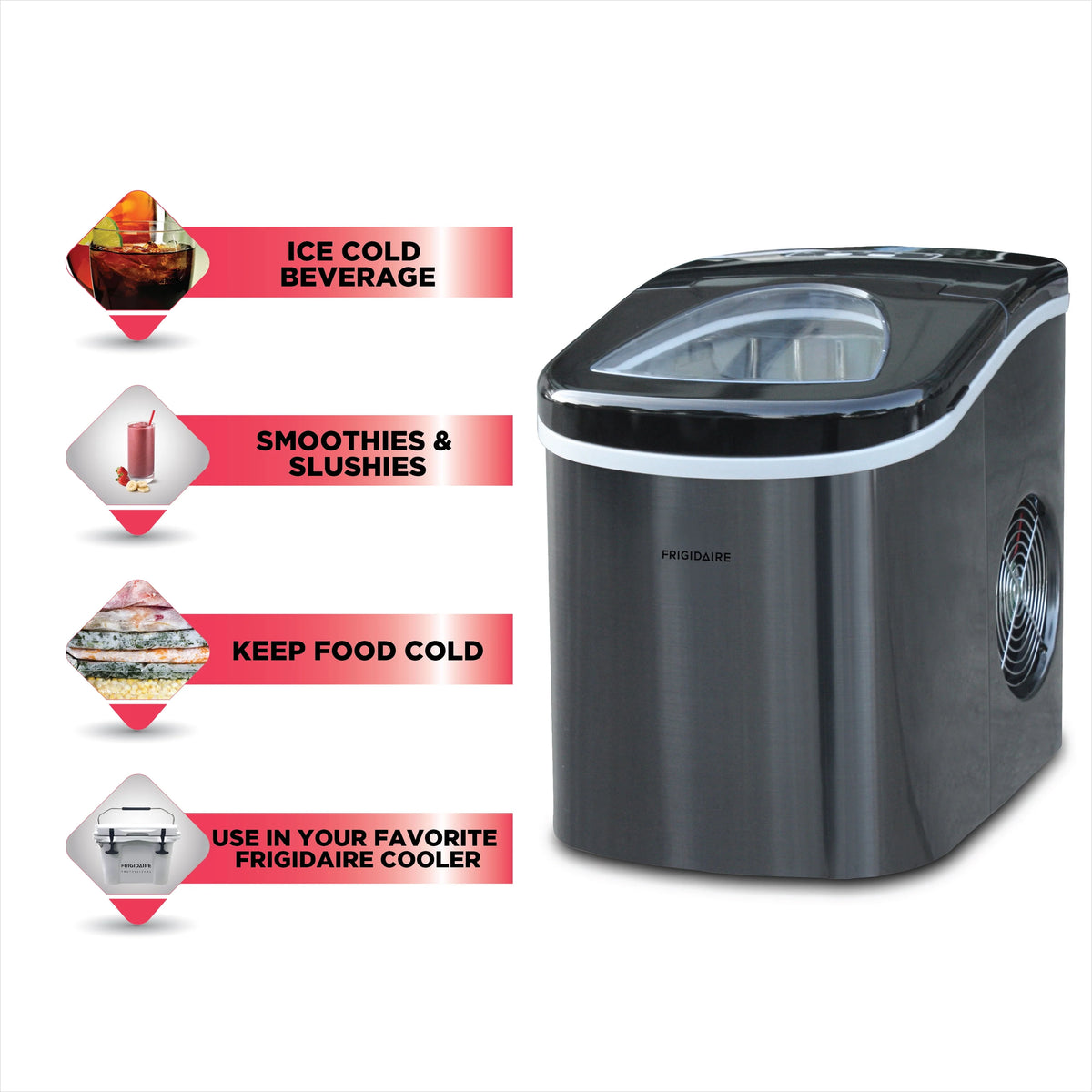 2.3 Qt. Stainless-Steel Counter Top Ice Maker U219133