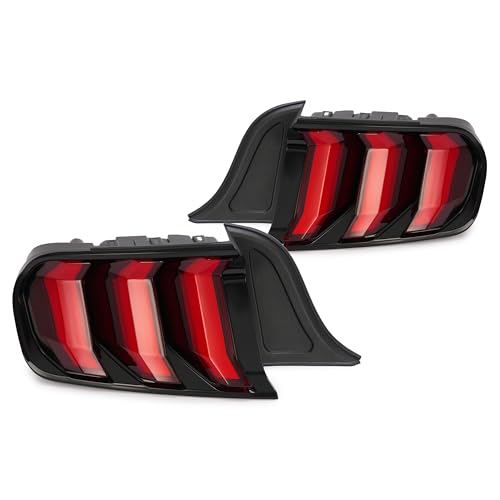Left & Right Taillight Brake Lamp Assembly Clear Lens Black Housing S321