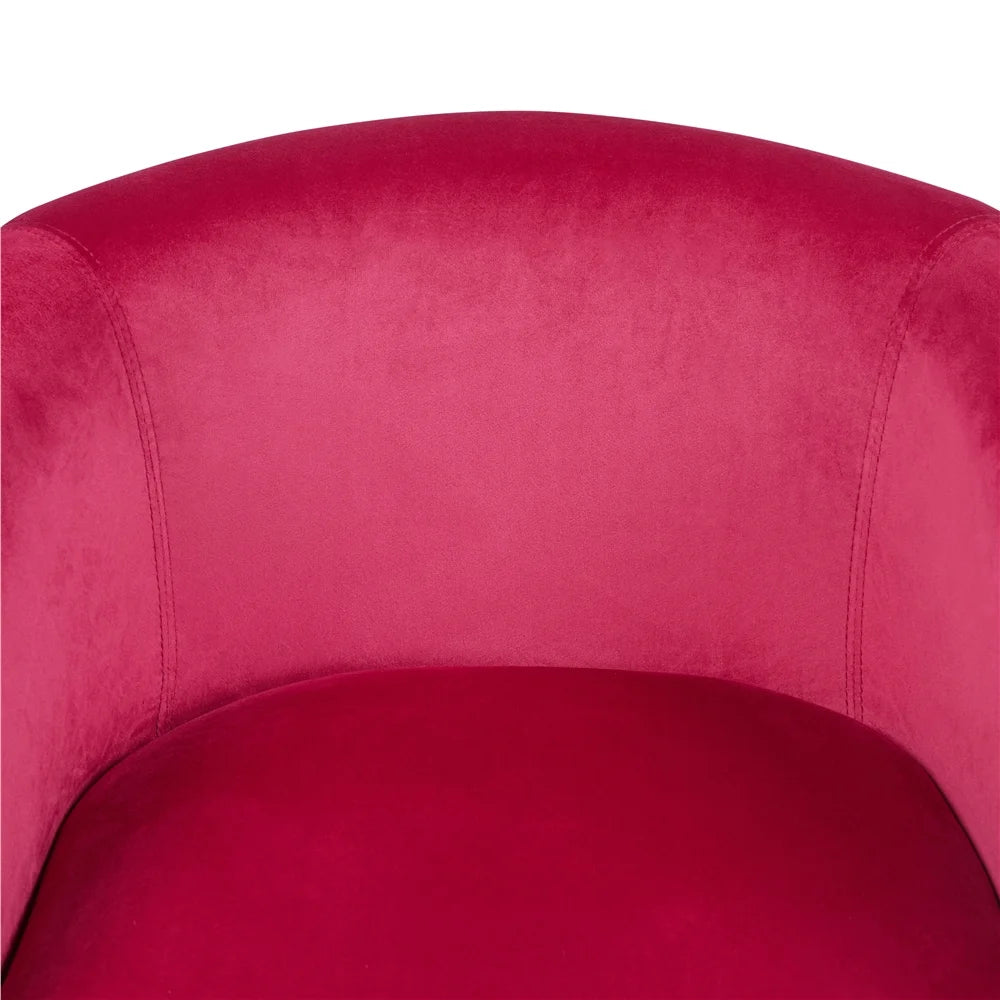 Ivory Velvet Tub Chair Set of 2 F391