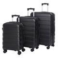 3pcs Black Spinner Luggage Suitcase Set L485556