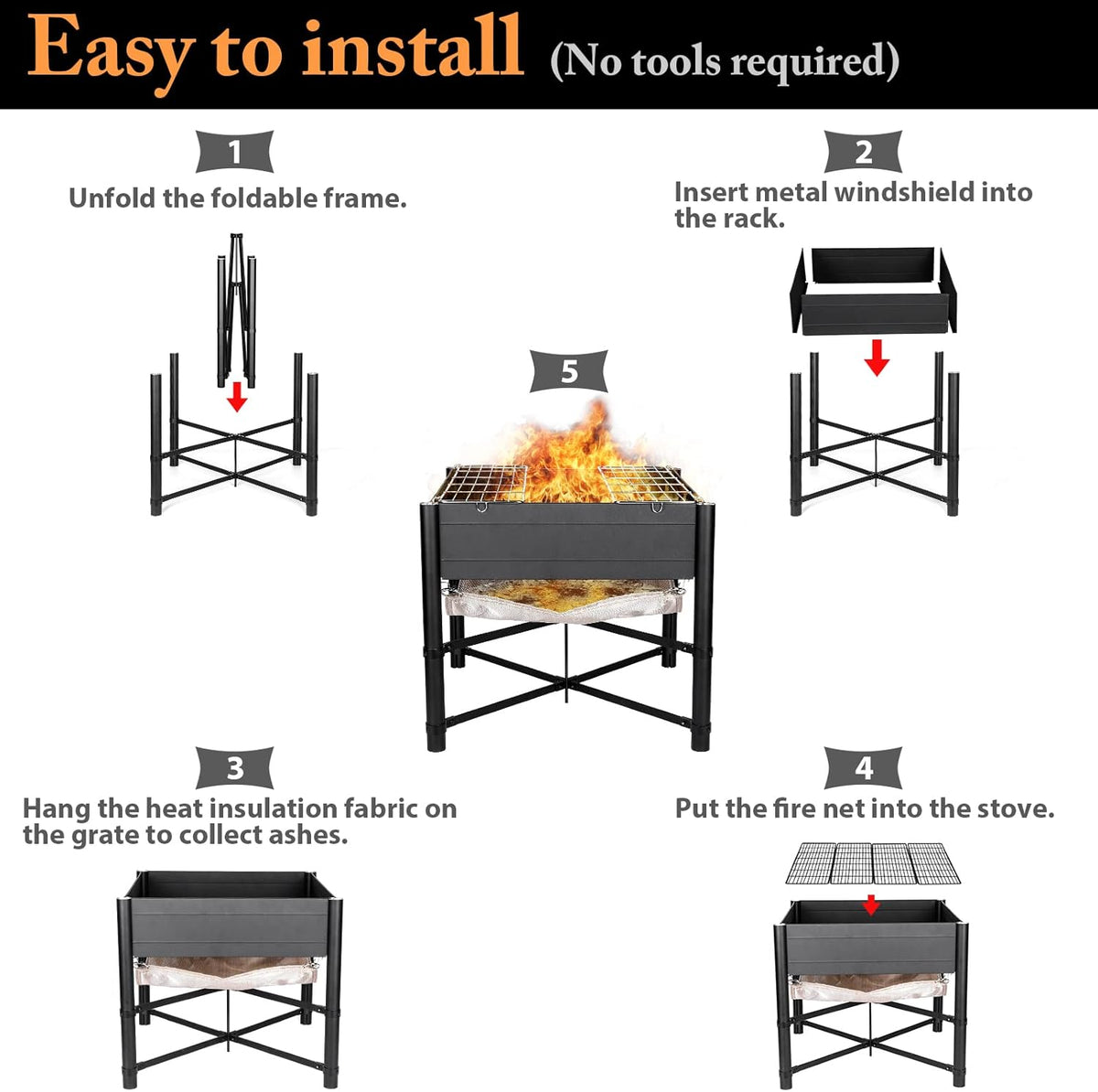 Portable Smokeless Wood Burning Fire Pit G355671