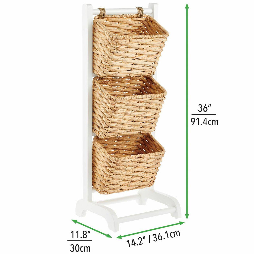 Standing Storage Basket Stand with 3 Baskets P702937