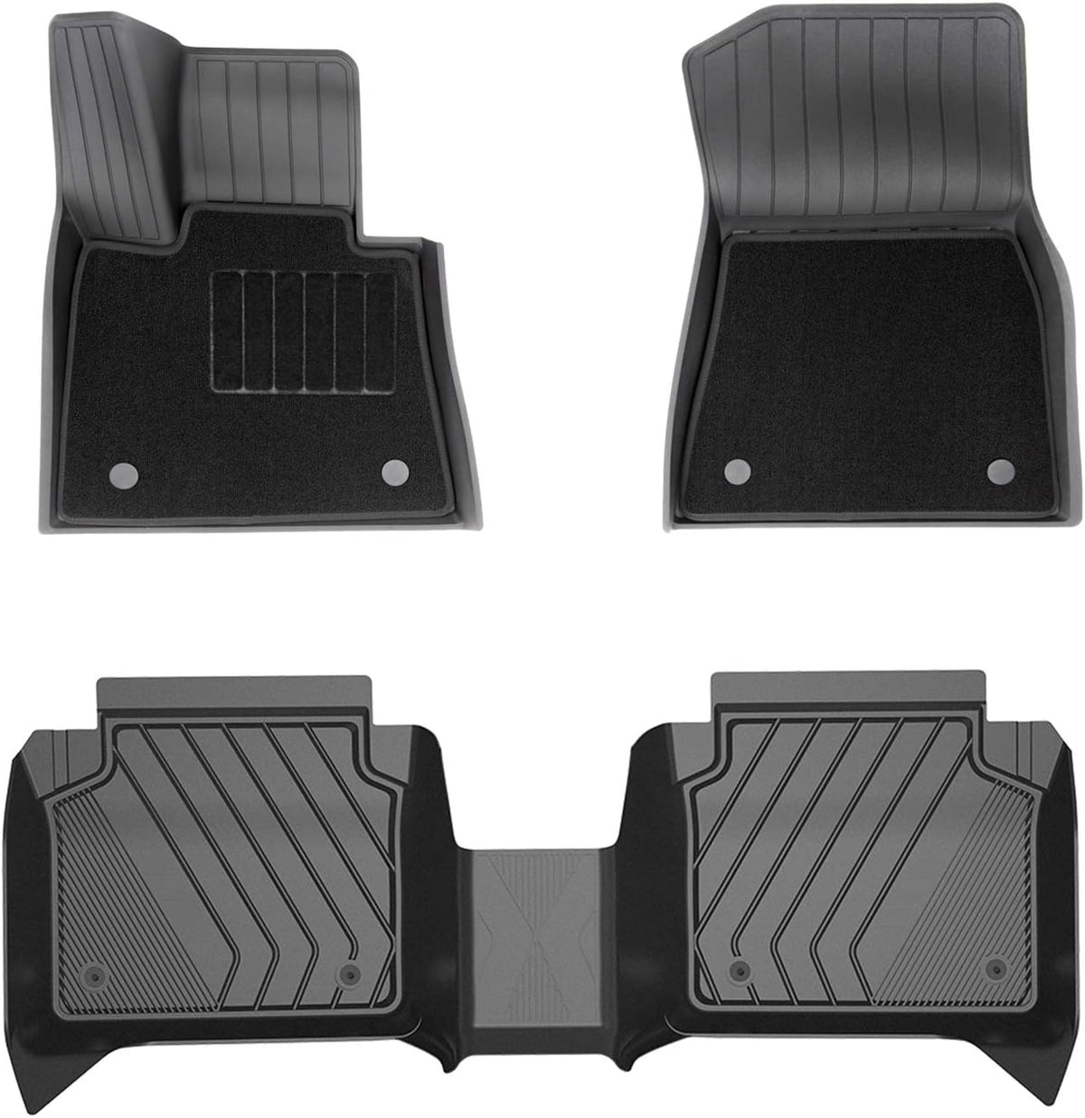 Black TPE Floor Mats Full Set W8663