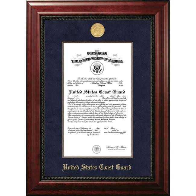8x10 Certificate Executive Frame with Gold Medallion E4532
