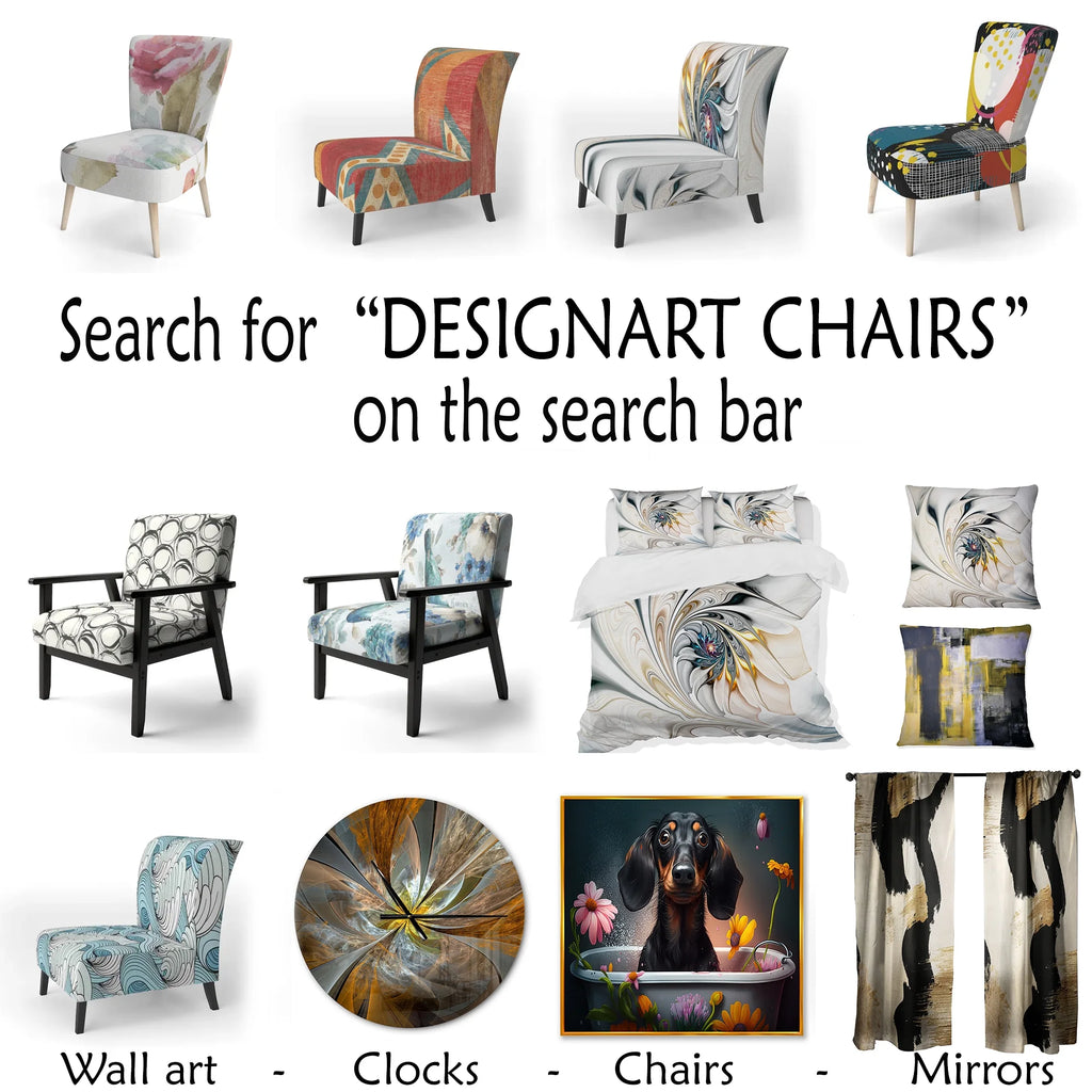 Purple and Gold Striped Pattern Upholstered Accent Chair R7941