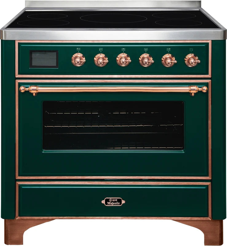 36 Induction Range with Electric Oven in Emerald Green J207