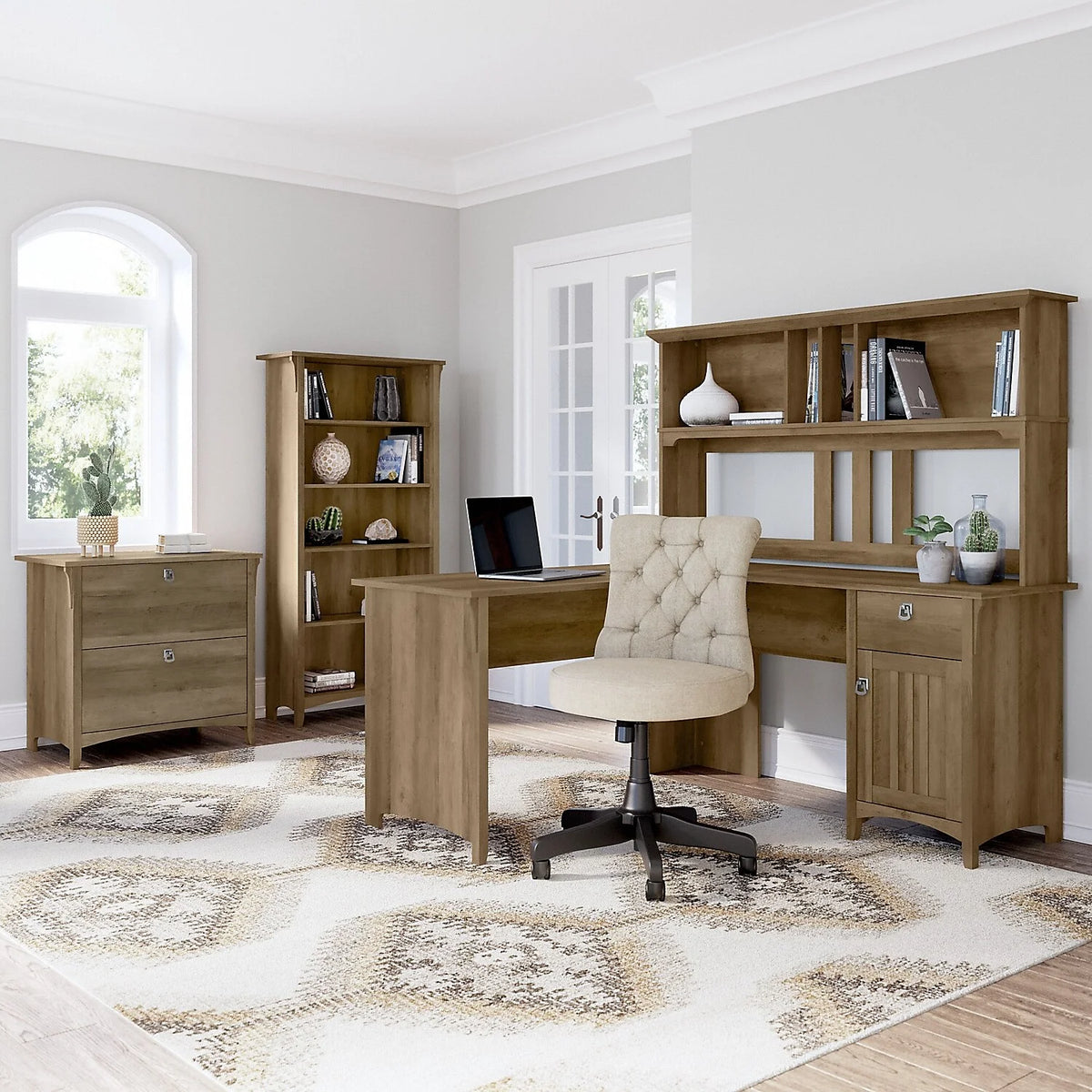 60" L Shaped Desk with Storage I7463