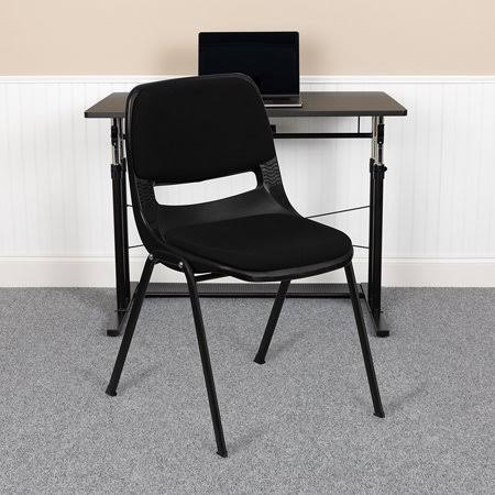 Black Padded Stack Chair L745