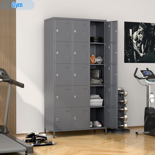 6 Doors Dark Grey Metal Lockers with Lock Z431850