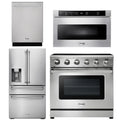 36 Electric Range, Microwave, Refrigerator with Water and Ice Dispenser, Dishwasher W4656