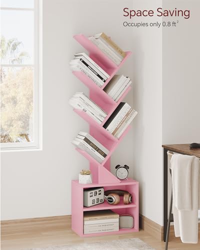 6 Tier Tree Bookshelf with Storage Cabinet O333236