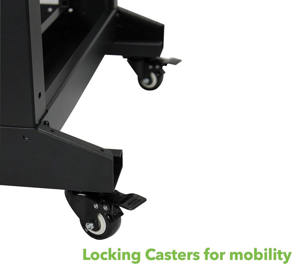 22U 4-Post Open Frame Server Network Rack with Casters Black U624