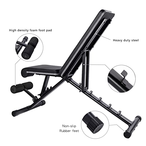 Adjustable Weight Bench 1100 lb Foldable N537