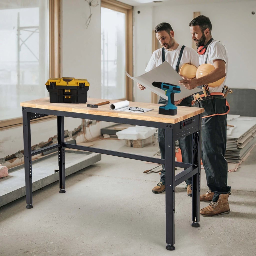 Adjustable Height Workbench with Power Outlets X96807