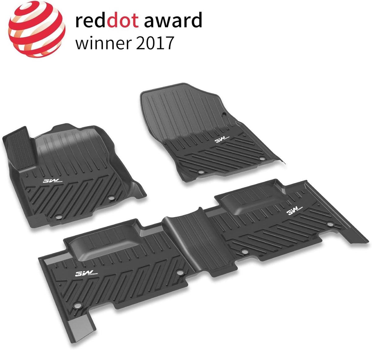 Black TPE All Weather Floor Mats Full Set B292