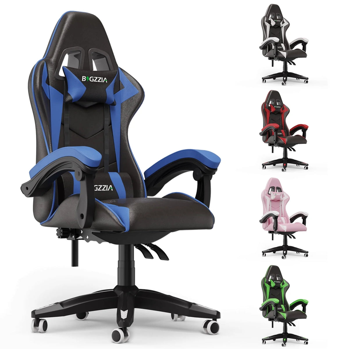 Pink Gaming Chair with Lumbar Support Height Adjustable I191264