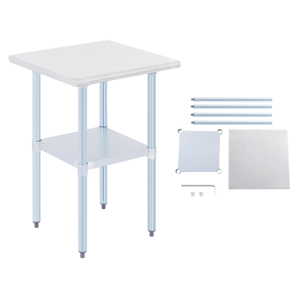 Stainless Steel Prep Table with Adjustable Shelf 24x24 Inch H8053