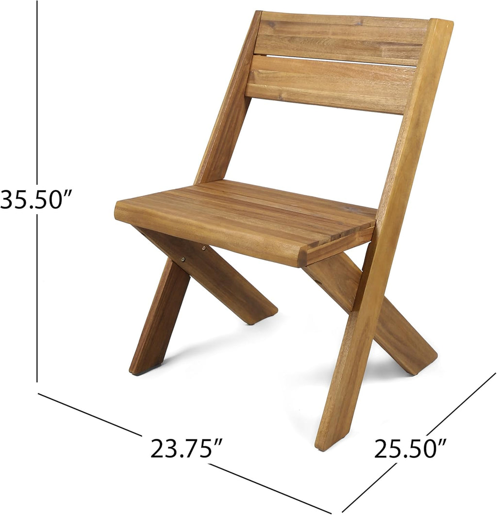 Acacia Wood Chairs Set of 2 Z267