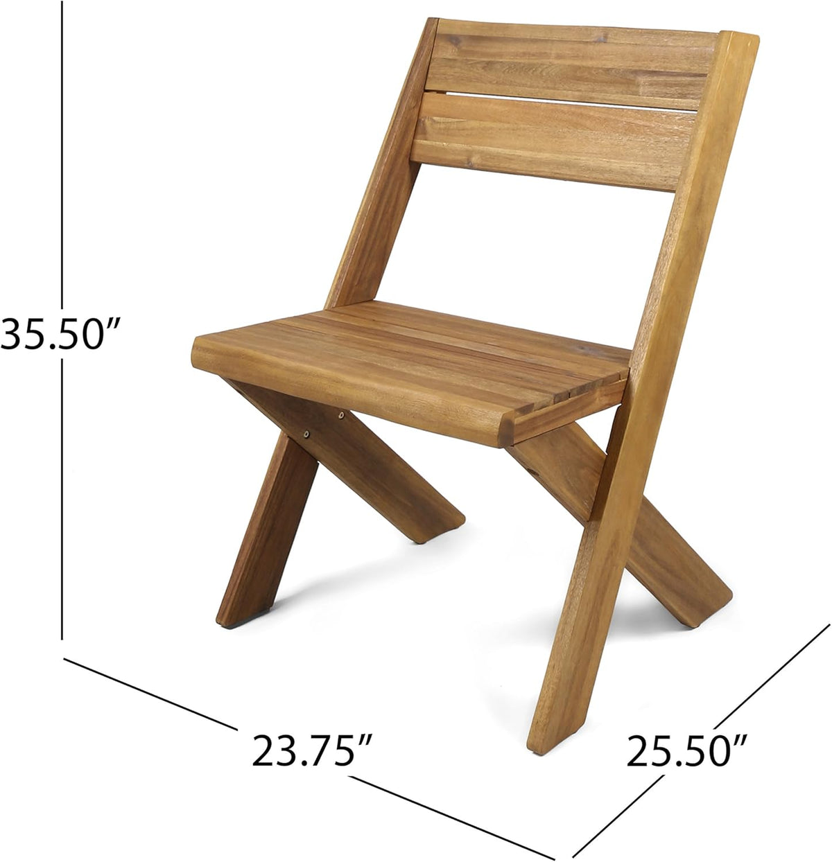 Acacia Wood Chairs Set of 2 Z267