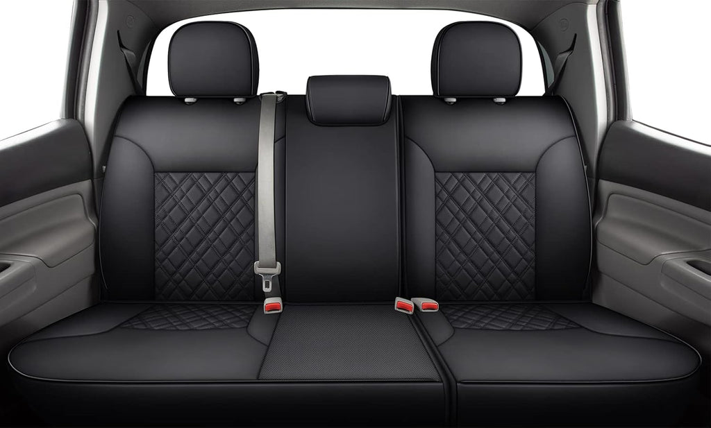 Tacoma Seat Covers Water Proof Faux Leather FullSet Black Gray S21815