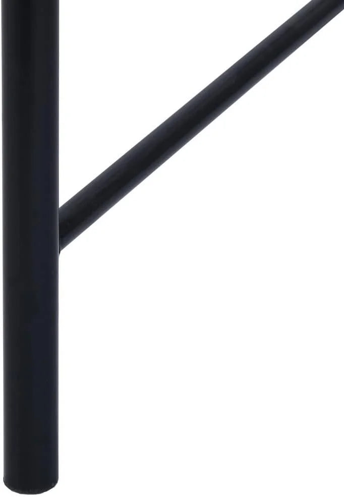 Black Vanity Desk with Removable Circular Mirror K770012