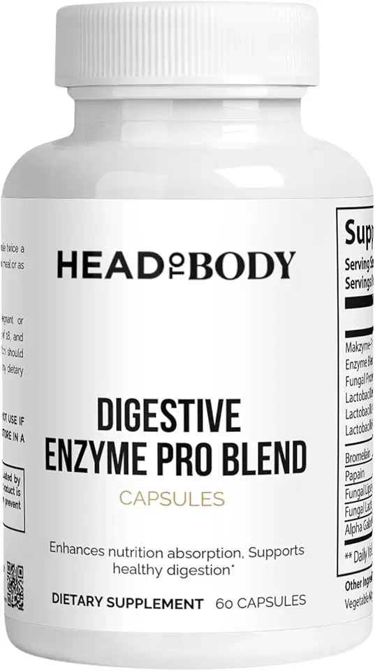 Gluten-Free Vegan Digestive Enzyme Probiotic 60 Capsules E131
