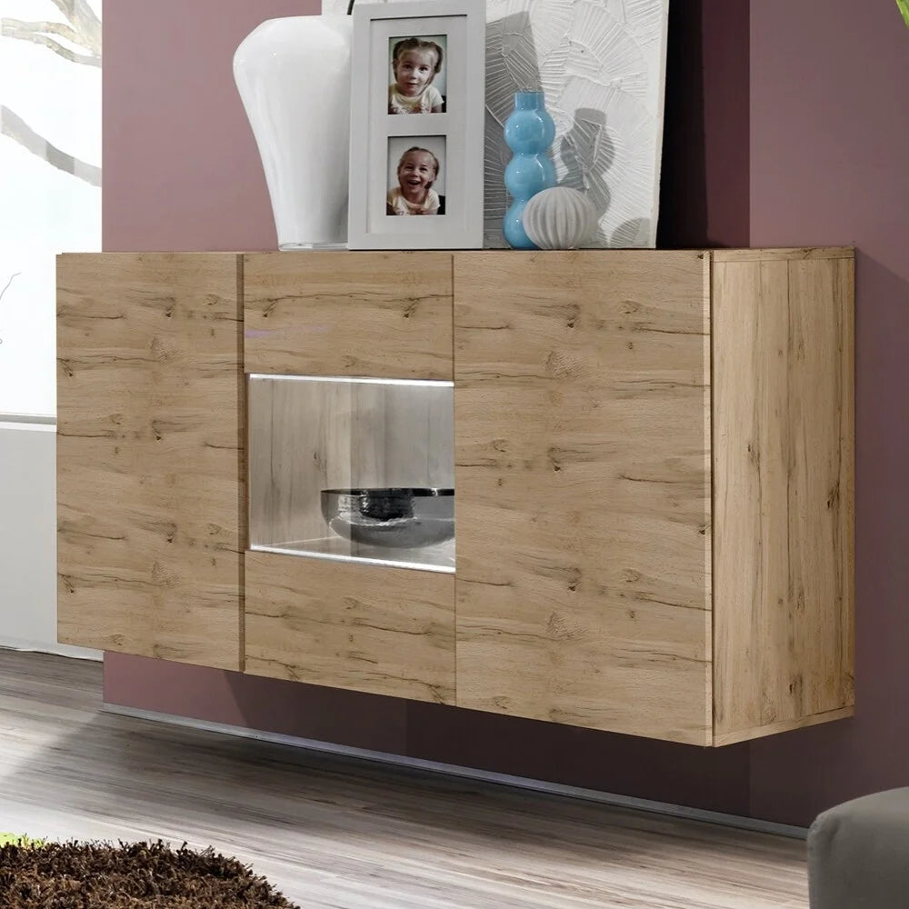 Wall Mounted Floating Sideboard Oak T15365