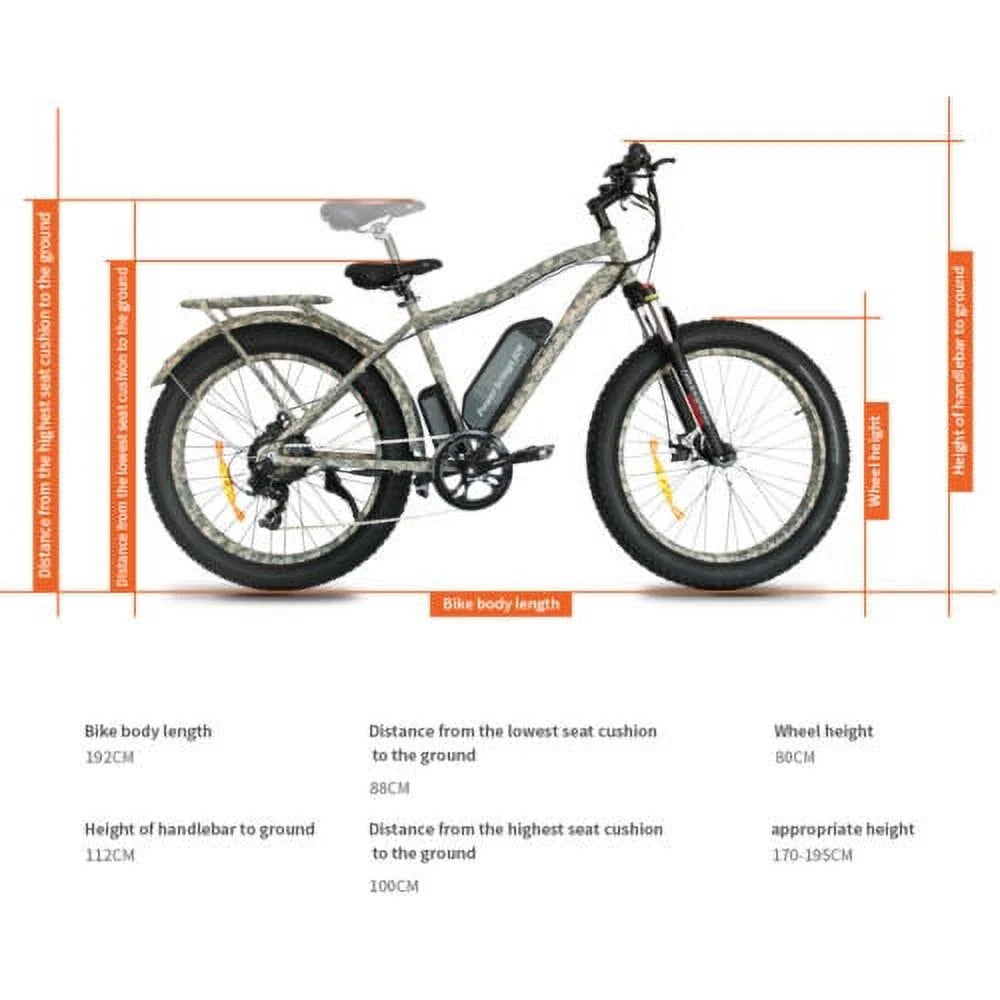 749W 48V 13AH Electric Mountain Bike with Rack L32260